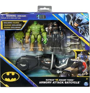 Zestaw figurek SPIN MASTER Batman vs Potwór z bagien + motocykl i akcesoria