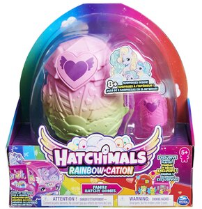 Zestaw figurek SPIN MASTER Hatchimals Rainbow - Cation duże jajko rodzinny domek z figurkami