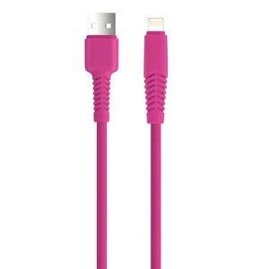 Kabel USB - Lightning XO KSA-L-1.526 2.1A 1.5 m Różowy
