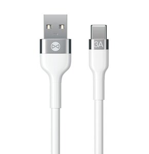 Kabel USB - USB-C FOREVER Flexible 3A 1 m Biały