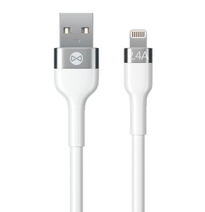 Kabel USB - Lightning FOREVER Flexible 2.4A 1 m Biały