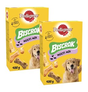 Przysmak dla psa PEDIGREE Biscrok Multi Wołowina z jagnięciną i kurczakiem 2 x 500 g