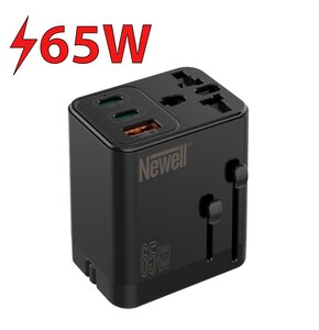 Ładowarka sieciowa Newell GaN Travel adapter NL3821 65 W Czarny