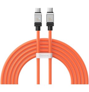 Kabel USB-C - USB-C BASEUS CoolPlay 100W 2 m Pomarańczowy