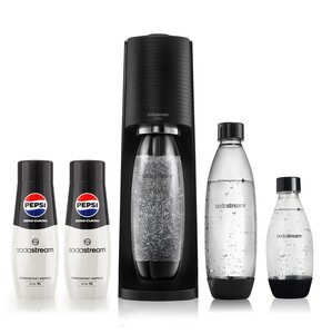 Saturator SODASTREAM Terra Czarny + 3 butelki + 2 syropy Pepsi Max