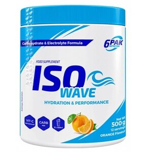 Izotonik 6PAK Iso Wave Pomarańczowy (500 g)