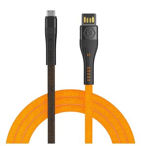 Kabel Micro USB - Micro USB HAMMER 1.2m Czarno-pomarańczowy