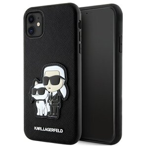 Etui KARL LAGERFELD Saffiano Karl&Choupette do Apple iPhone 11/Xr Czarny