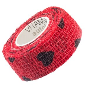 Bandaż elastyczny VITAMMY Autoband Czerwono - czarny 2.5 x 450 cm