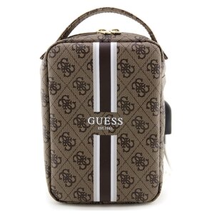 Torba na akcesoria GUESS 4G Printed Stripes Brązowy