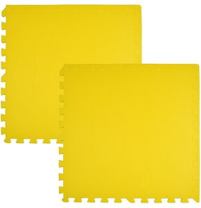 Mata piankowa HUMBI Puzzle 62 x 62 x 1 cm (6 elementów) Żółty