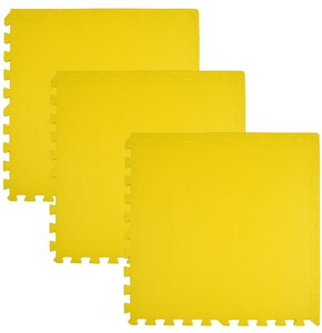 Mata piankowa HUMBI Puzzle 62 x 62 x 1 cm (9 elementów) Żółty