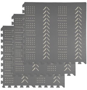 Mata piankowa HUMBI Puzzle 62 x 62 x 1 cm (9 elementów) Szary