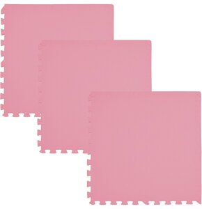 Mata piankowa HUMBI Puzzle 62 x 62 x 1 cm (9 elementów) Różowy