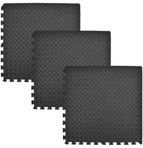 Mata piankowa HUMBI Puzzle 62 x 62 x 1 cm (9 elementów) Czarny