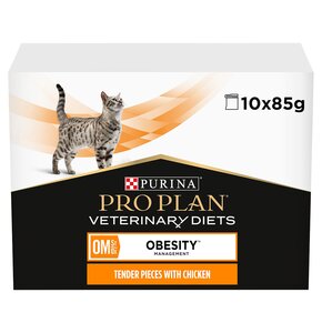 Karma dla kota PURINA Pro Plan Veterinary Diets Feline Obesity Kurczak (10 x 85 g)