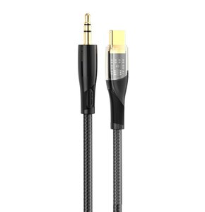 Kabel USB-C - Jack 3.5mm XO Clear NB-R241B 1 m Czarny