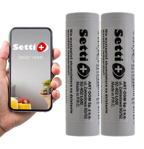 Akumulatorki Li-Ion 18650 2600 mAh SETTI+ (2 sztuki)