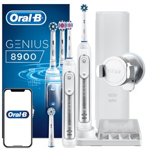 U Zestaw szczoteczek rotacyjnych ORAL-B Genius PRO 8900 (2 sztuki)