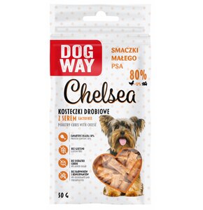 Przysmak dla psa DOGWAY Chelsea Kosteczki drobiowe z serem 50 g
