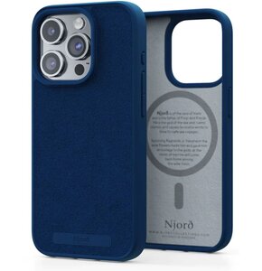 Etui NJORD BY ELEMENTS Suede Comfort+ MagSafe do Apple iPhone 15 Pro Niebieski