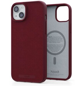 Etui NJORD BY ELEMENTS Suede Comfort+ MagSafe do Apple iPhone 15 Plus Czerwony