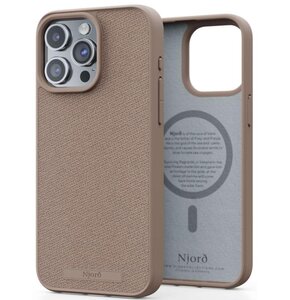 Etui NJORD BY ELEMENTS Fabric Tonal MagSafe do Apple iPhone 15 Pro Max Piaskowy róż