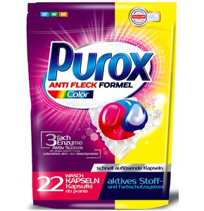 Kapsułki do prania PUROX Color - 22 szt.