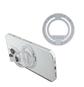 Uchwyt i podstawka GUESS Ring Stand MagSafe Srebrny