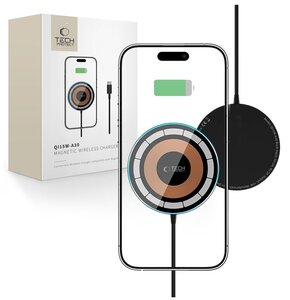 Ładowarka indukcyjna TECH-PROTECT QI15W-A30 Magnetic  15W Czarny Qi MagSafe