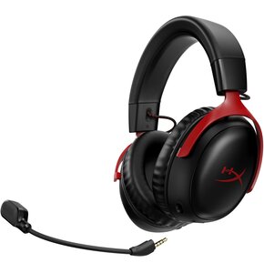 Słuchawki HYPERX Cloud III Wireless, Nauszne, Dźwięk przestrzenny Czarno-czerwony