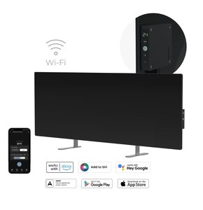 Grzejnik elektryczny AENO Premium Eko Smart Led AGH0004S Czarny