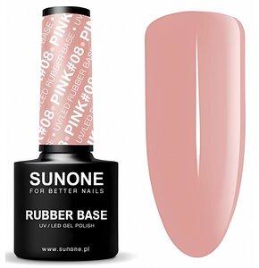 Baza hybrydowa SUNONE Rubber Base Pink 08 5 ml