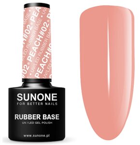 Baza hybrydowa SUNONE Rubber Base Peach 02 5 ml