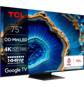 Telewizor TCL 75C809 75'' MINILED 4K 144Hz Google TV Dolby Vision Dolby Atmos HDMI 2.1