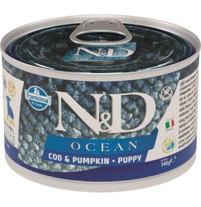 Karma dla psa FARMINA N&D Ocean Puppy Mini Dorsz z dynią 140 g