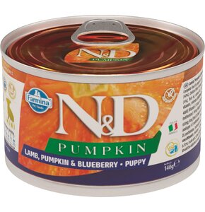 Karma dla psa FARMINA N&D Pumpkin Jagnięcina z dynią i borówką Mini Puppy 140 g