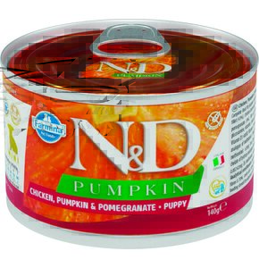 Karma dla psa FARMINA N&D Pumpkin Kurczak z dynią i owocem granatu Mini 140g