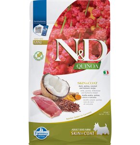 Karma dla psa FARMINA N&D Quinoa Kaczka z kokosem i kurkumą Adult Mini 800 gr