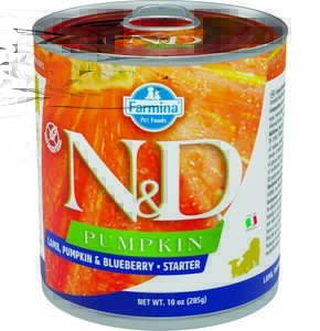 Karma dla psa FARMINA N&D Pumpkin Jagnięcina z dynią i borówką Starter 285 g
