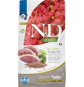 Karma dla kota FARMINA N&D Quinoa Neutered Kaczka z komosą ryżową z brokułami i szparagami 1.5 kg