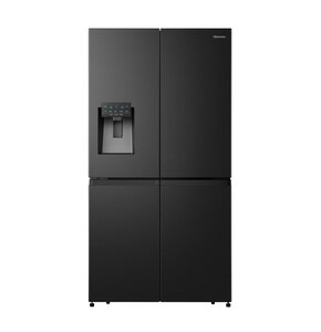 U Lodówka HISENSE RQ760N4BFF Side by Side No frost 178.5cm Czarna Podajnik wody Kostkarka