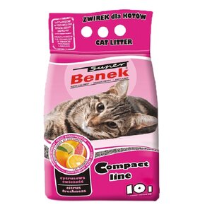 Żwirek dla kota SUPER BENEK Compact Cytrusowa świeżość 10 L