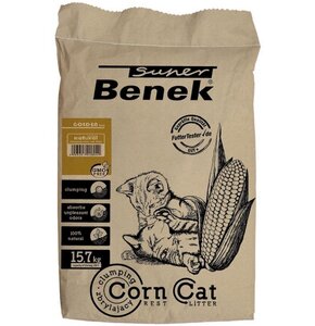 Żwirek dla kota SUPER BENEK Corn Golden 25 L