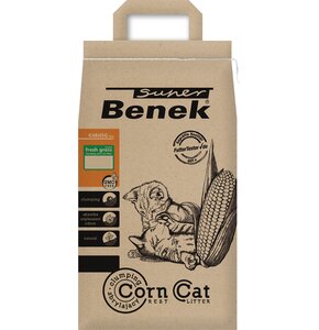 Żwirek dla kota SUPER BENEK Corn Cat Classic Świeża Trawa 14 L