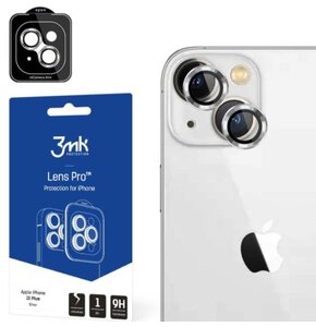Szkło hartowane na obiektyw 3MK Lens Protection Pro do Apple iPhone 15 Plus Srebrny