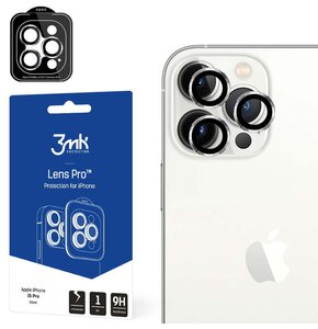 Szkło hartowane na obiektyw 3MK Lens Protection Pro do Apple iPhone 15 Pro Srebrny