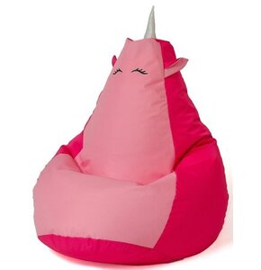Pufa worek GO GIFT Jednorożec Różowy/jasnoróżowy XL 130 x 90 cm