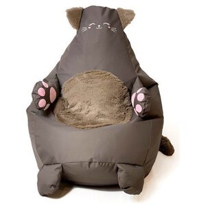 Pufa worek GO GIFT Kotek Brązowy L 105 x 80 cm