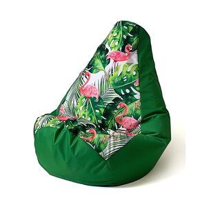Pufa worek GO GIFT Gruszka Flaming XL Zielony 130 x 90 cm